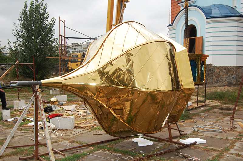 Покрытие нитридом титана купола